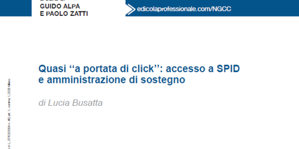 Immagine decorativa per il contenuto Quasi ‘‘a portata di click’’: accesso a SPID e amministrazione di sostegno